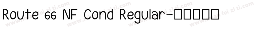 Route 66 NF Cond Regular字体转换
